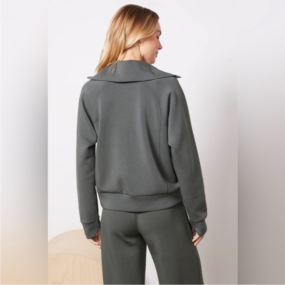 SPANX Air Essentials Half Zip, Palm Green, Medium 
GUC - Picture 3 of 9